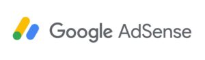 a google adsense image with adsense logo and text "Google adsense" to Earn money online for free trough google adsense